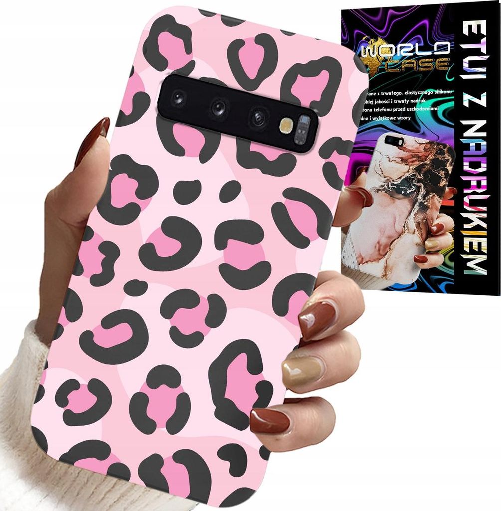 Etui Für Samsung Galaxy S10 Plus - Rosa Leopardendruck Feminine Muster
