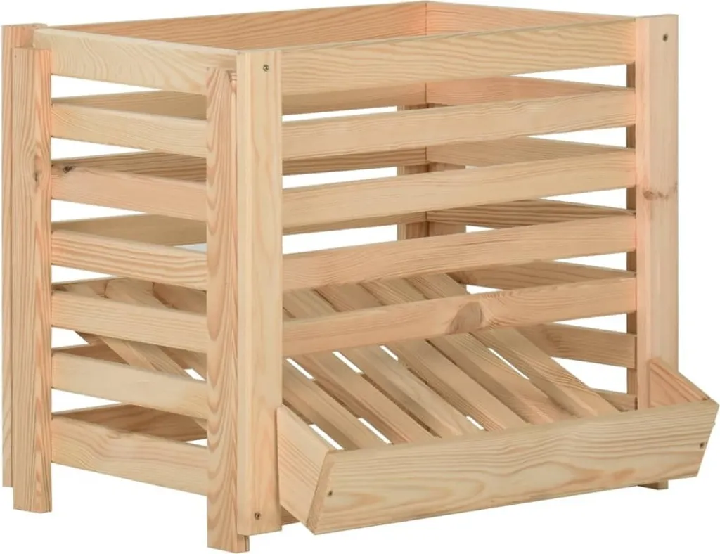 Caisse à pommes de terre pour cave et garde-manger bois 60x40x50 cm