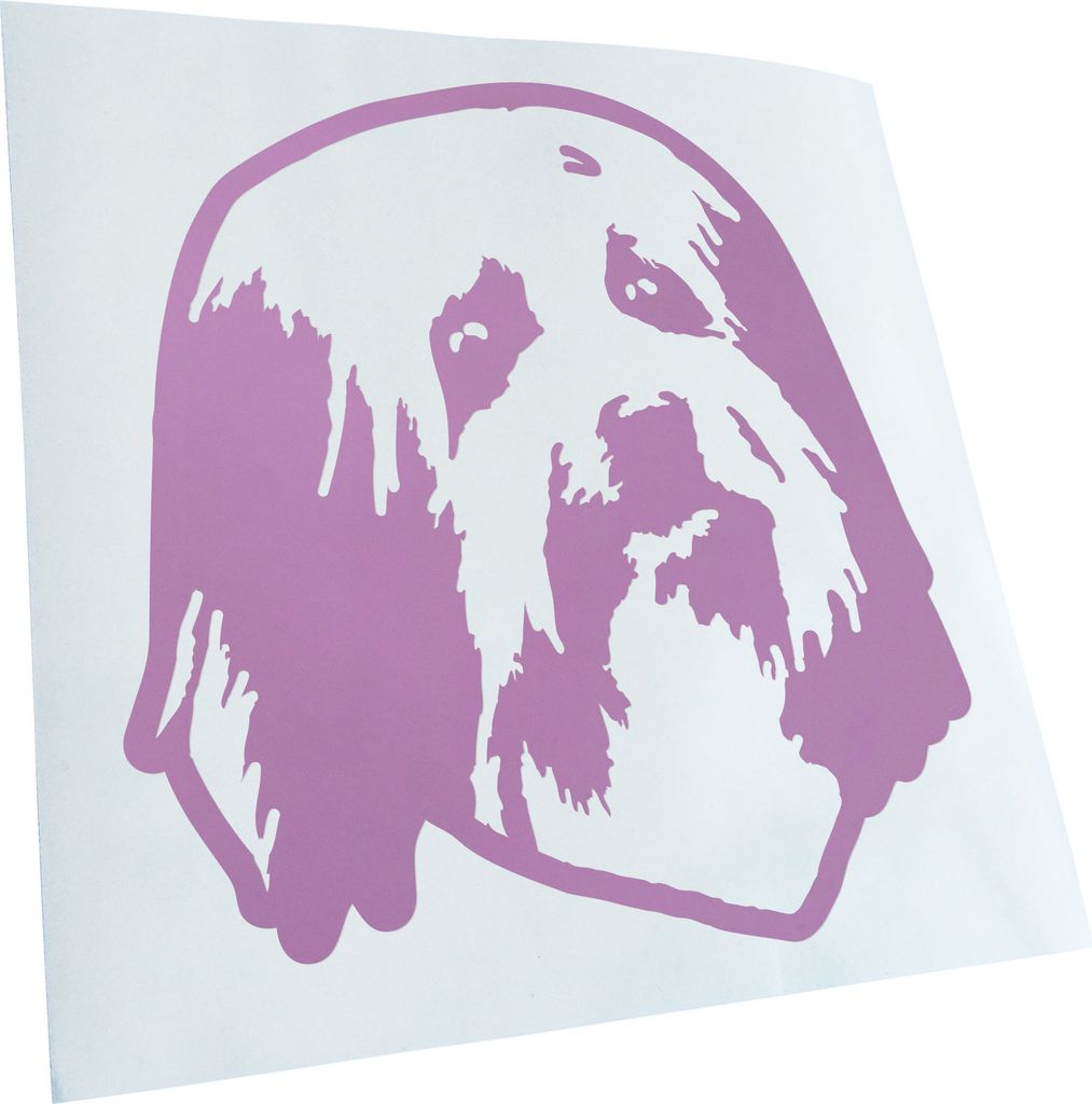 Kiwistar - Autoaufkleber - Lowchen Hund - Flieder - 30x27cm - Aufkleber für Auto, Laptop, Fahrrad, LKW, Motorrad mehrfarbig JDM Decal Racing