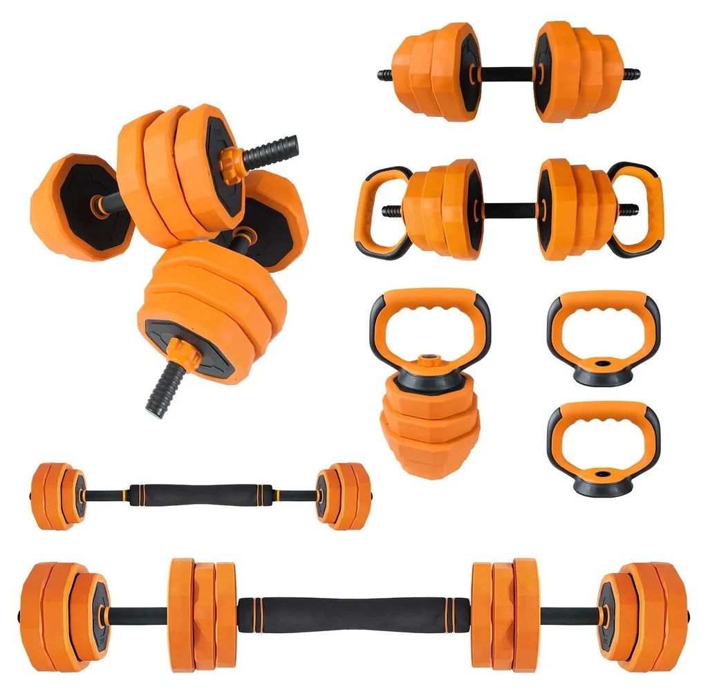 Haltères 30kg kit complet 4 en 1 pour s'entraîner sans encombrement