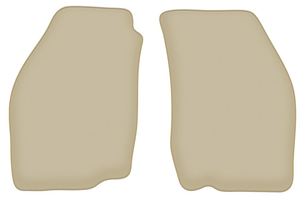 Velours-Fußmatten Vorne PREMIUM beige passend für Suzuki Baleno I (1995-2007, Schrägheck, Limousine, Kombi) – mit Befestigungen – passgenau