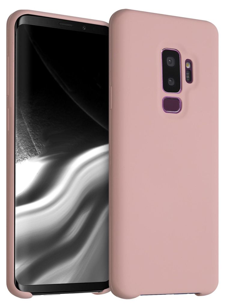 kwmobile Handyhülle für Samsung Galaxy S9 Plus Hülle - Case Silikon - Kabelloses Laden - Schutzhülle Cover in Vintage Pink