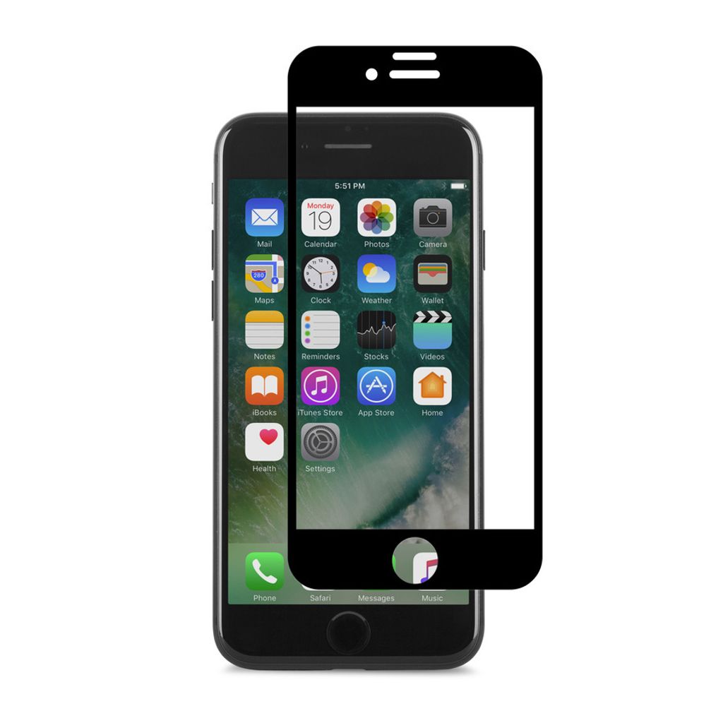 Moshi IonGlass, Apple, iPhone 7, Kratzresistent, Schwarz, Transparent, 1 Stück(e)