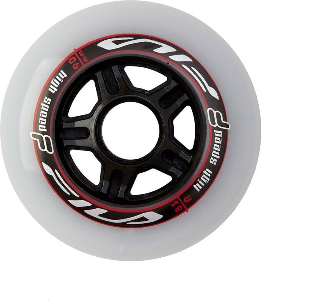 Fila Skate Wheels 6 Units White / Red 90 mm/ 83 A