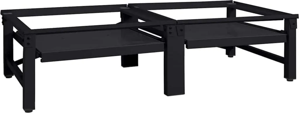 Socle pour Machine à Laver Noir Réglable 32,5cm - Anti-Vibrations