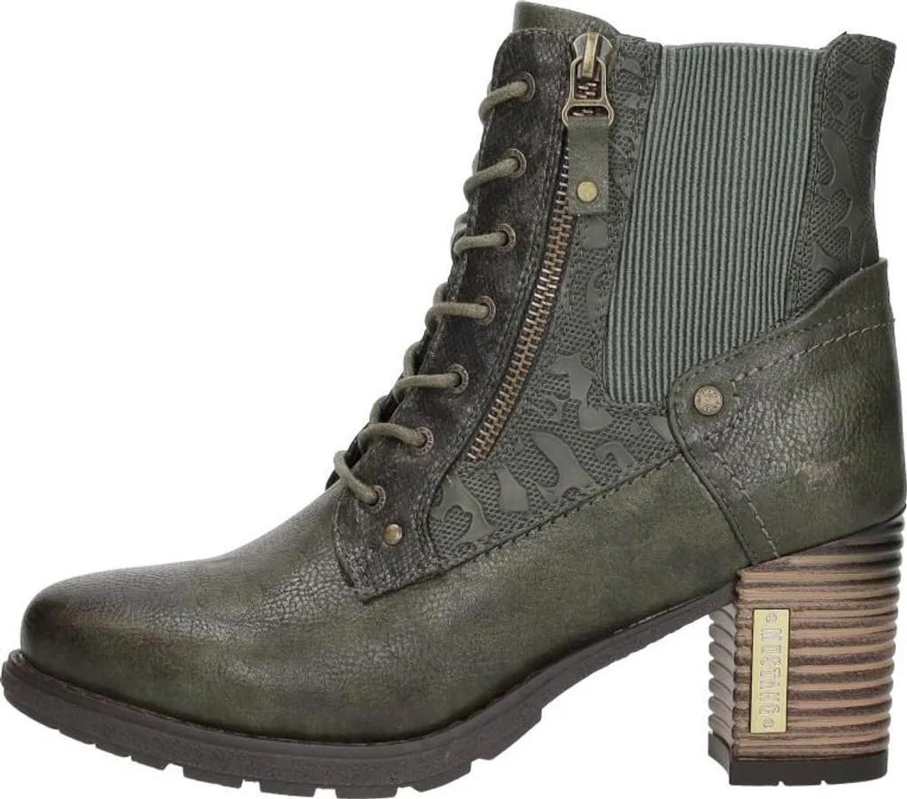 Chaussures montantes à talon Mustang en taille 42 coloris kaki