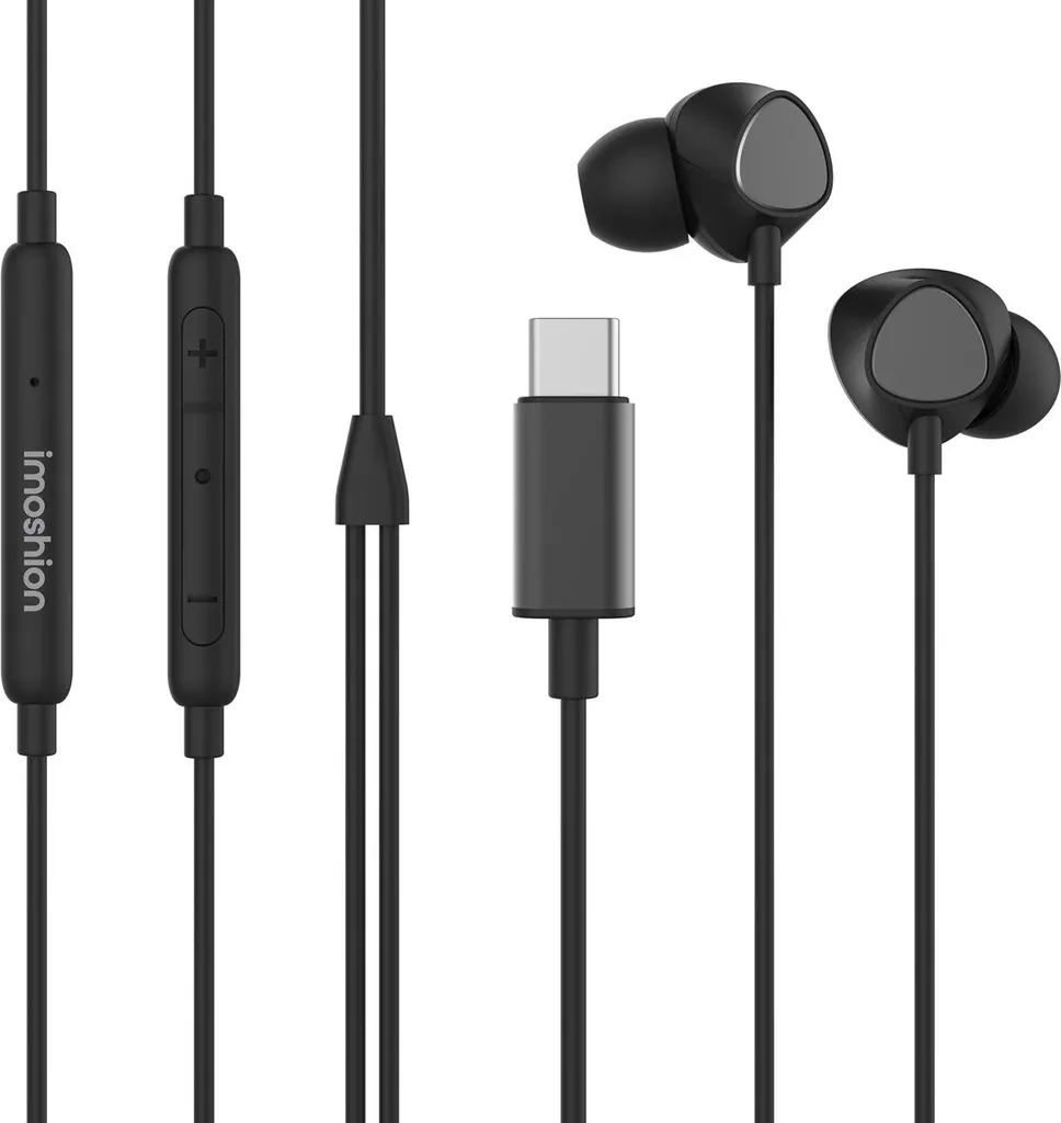 imoshion Cuffie in-ear - Cuffie cablate - Con connessione USB-C - Nero