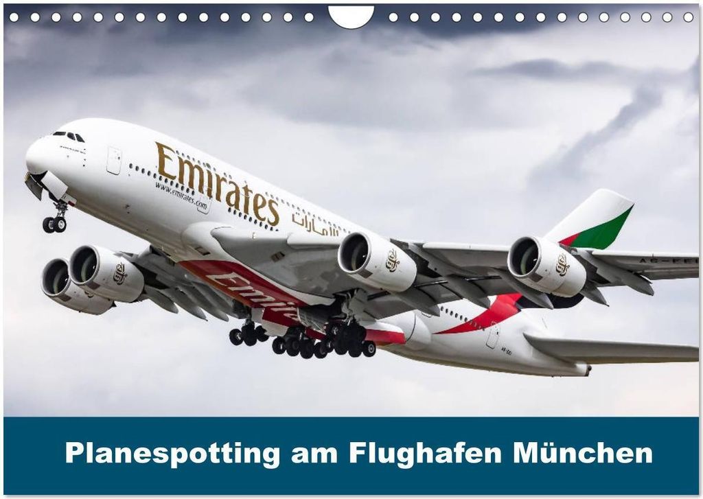Planespotting am Flughafen München (Wandkalender 2026 DIN A4 quer), CALVENDO Monatskalender