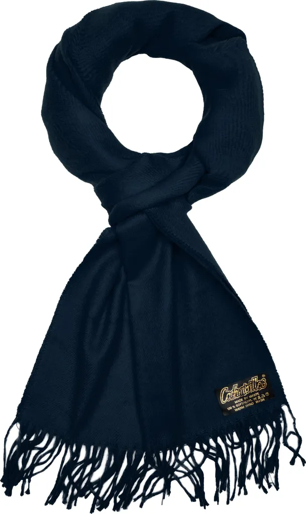 BRUBAKER Cashmirillo: Sciarpa 30x180cm Blu Scuro ad Alto Calore