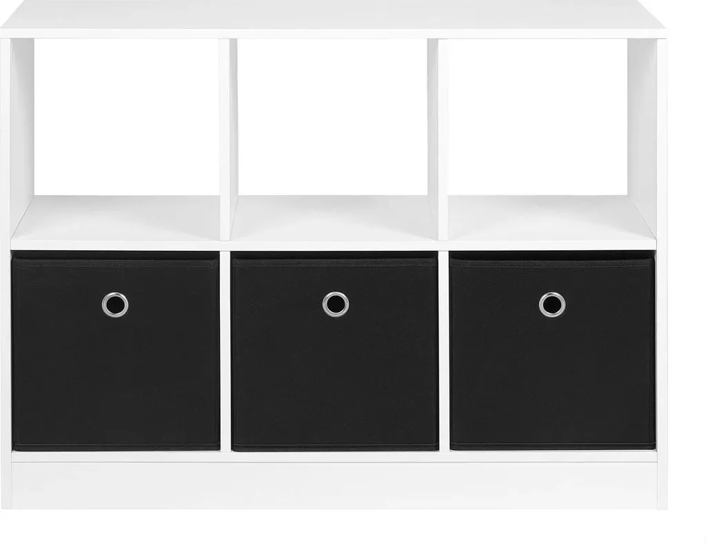 Bibliothèque étagère de rangement 2 niveaux 80x60cm en bois blanc moderne
