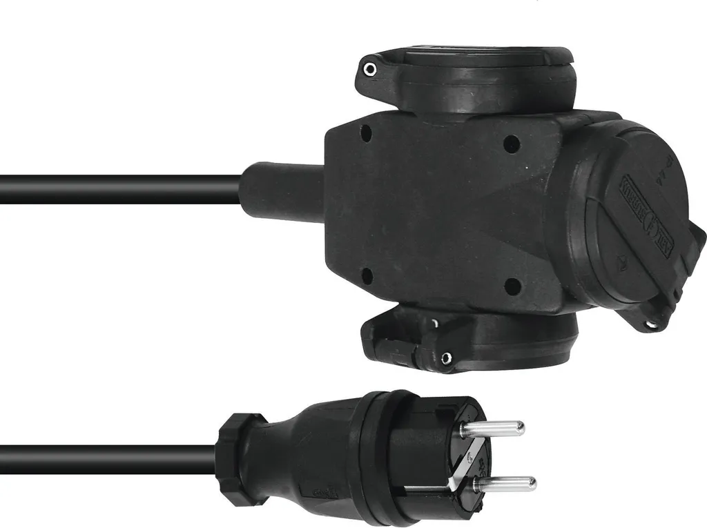 Rallonge 15m 3x2,5 PSSO noire : fini les chutes de tension sur 3 prises