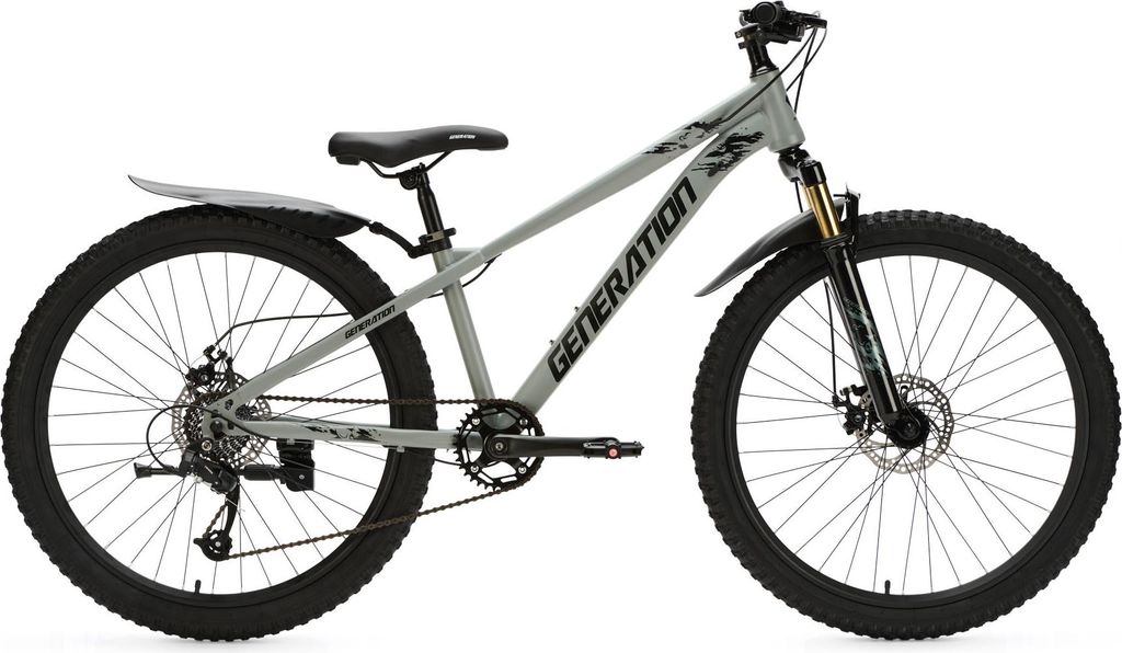 Generation X8 Mountainbike 26 Zoll – Grau mit Schutzblechen Produktbild 