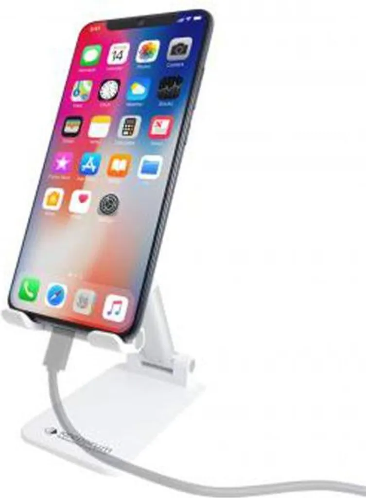 Keepdrum DPHS Bianco: Supporto Smartphone Pieghevole da Scrivania - 6