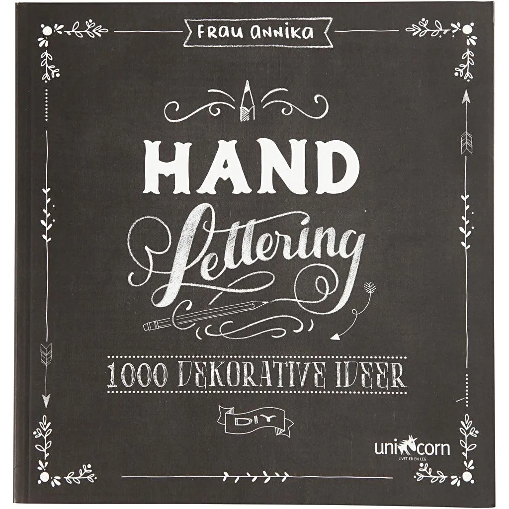Livre Handlettering 1000 idées de calligraphie 22x23cm 143 pages