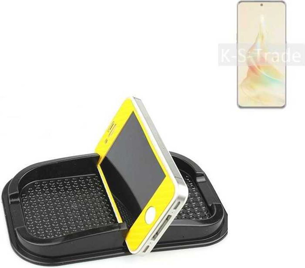 K-S-Trade Auto Anti Rutsch Matte Smartphone-Halter kompatibel mit Oppo Reno8 T 5G Haft Pad Armaturenbrett Handy-Halterung Silikon