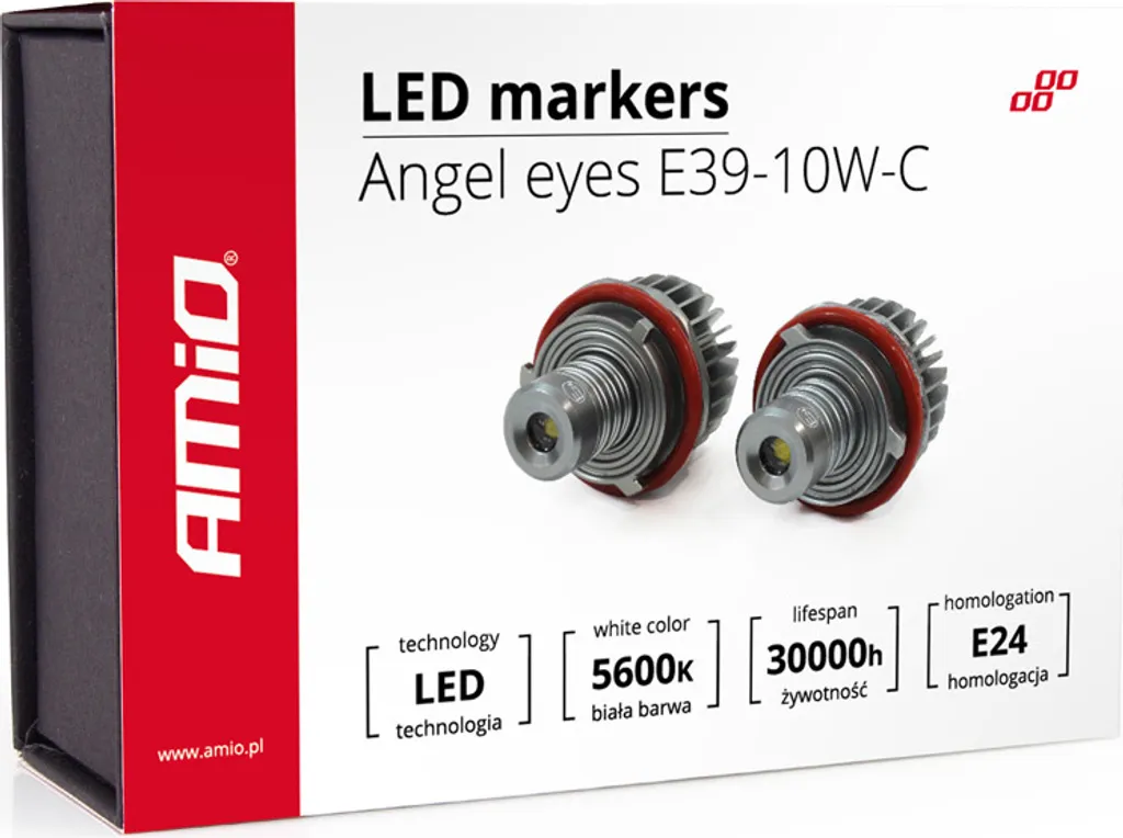 Rénovation Phares BMW E39 E87 - Kit LED Angel Eyes 5W Blanc Moderne