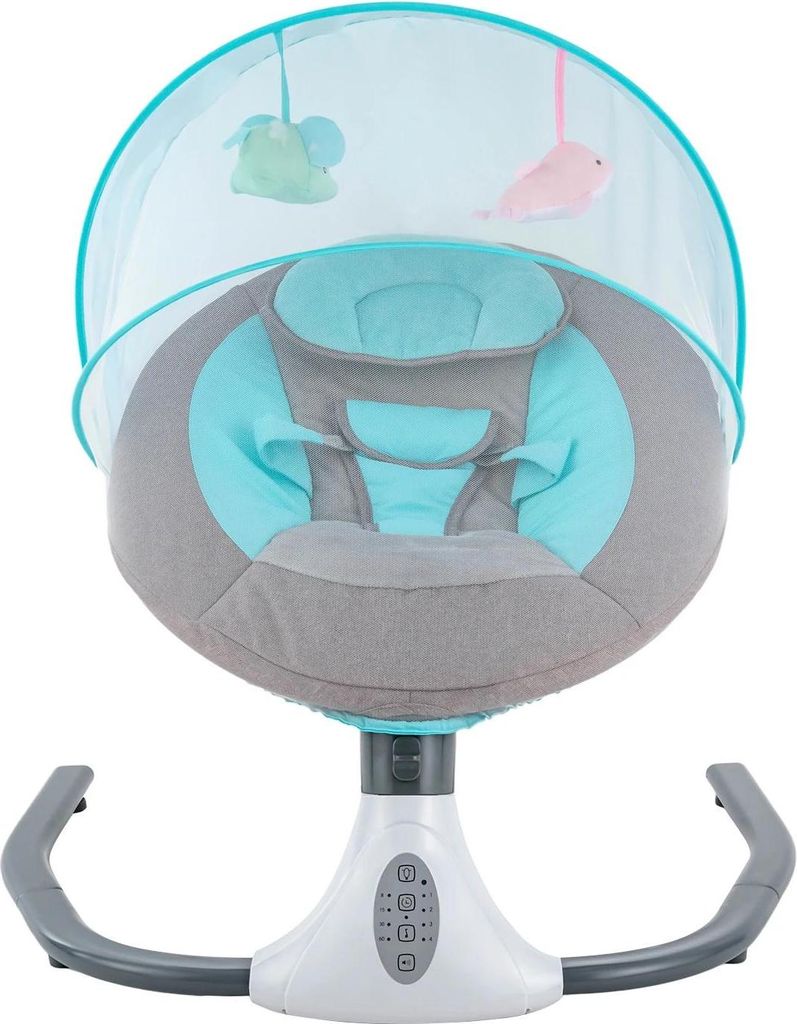 Elektrische Babyschaukel & Wiege - S-Y608 - Fernbedienung - 4 Schaukelwinkel 10–22° - Timer 8/15/30/60 Min - 12 Melodien - USB/Powerbank - Max. ...
