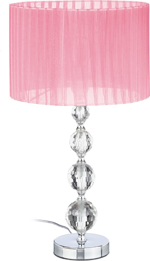 Stolní lampa Relaxdays, noční lampa v křišťálovém designu, Obrázek produktu 