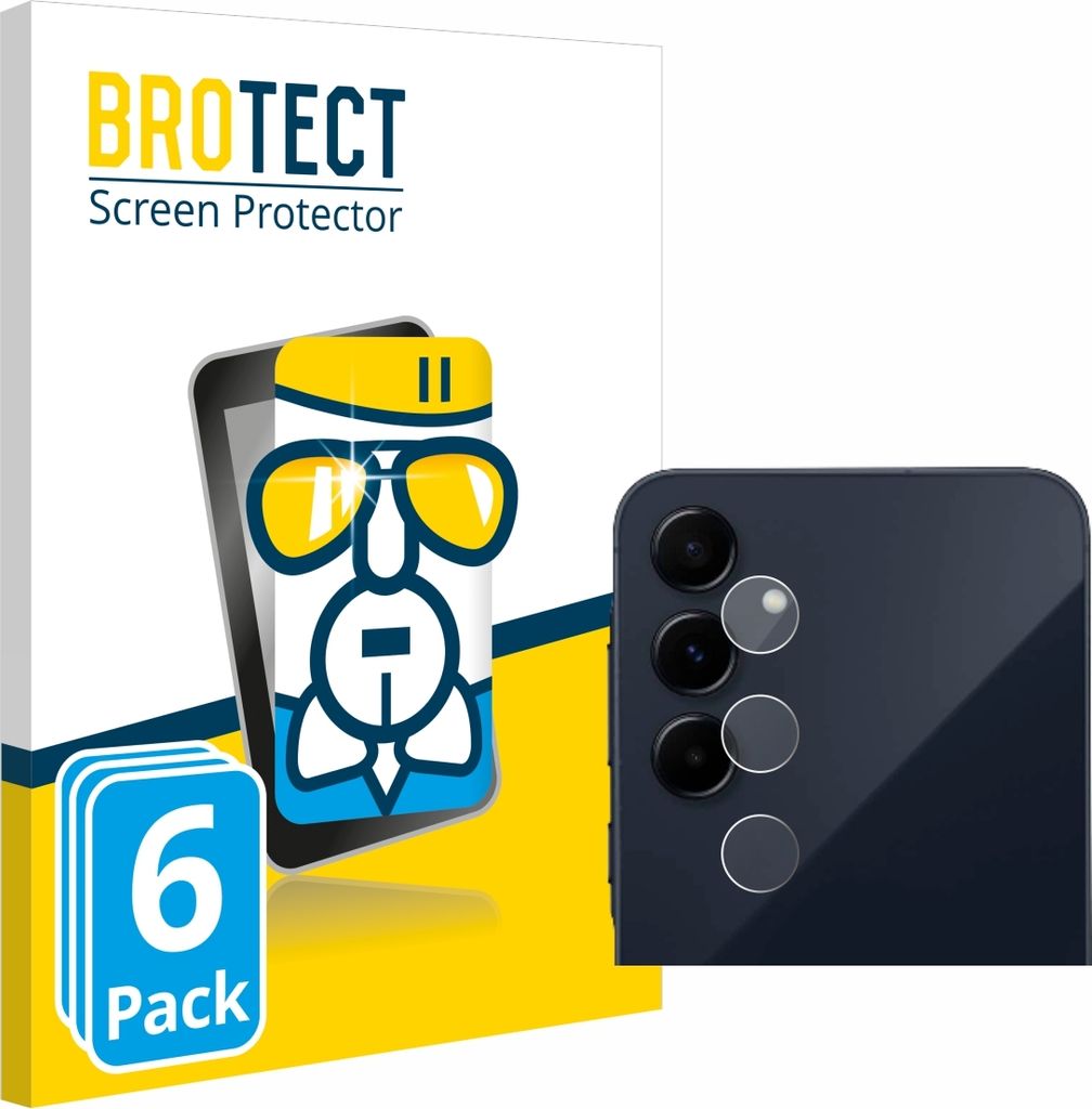 6x BROTECT Schutzglas für Samsung Galaxy A55 5G Enterprise Edition (NUR Kameraschutz) Schutzfolie Panzer Folie Glas Display Schutz klar
