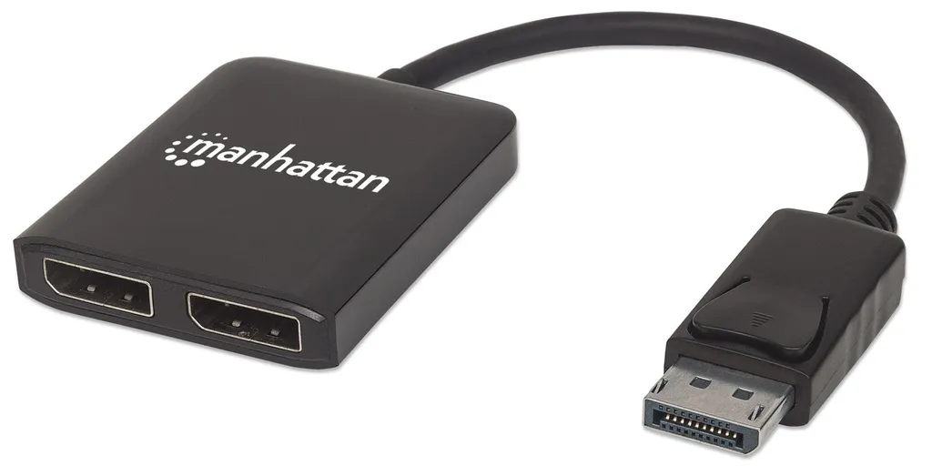 Adaptateur DisplayPort 2 Moniteurs Manhattan MST 4K pour Poste Multi-Écran