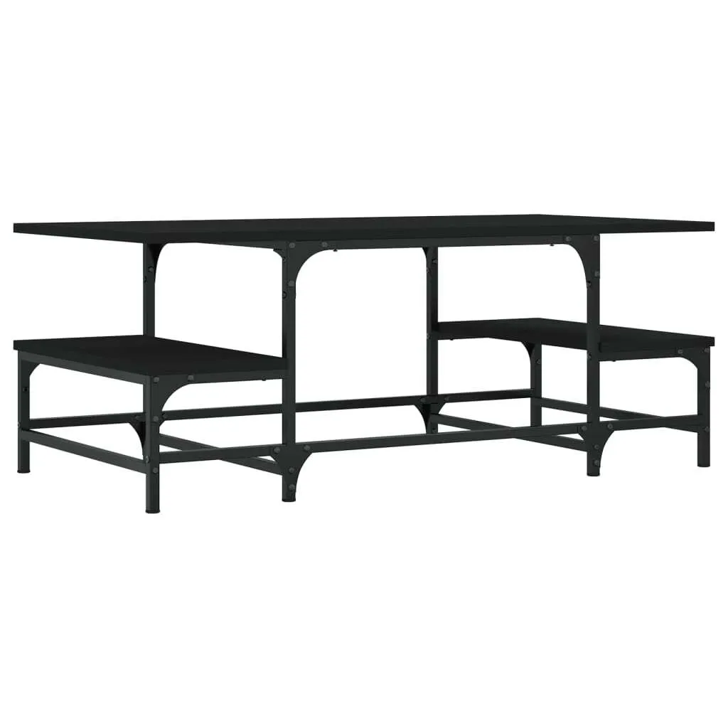 Tavolino da Salotto SYFAX™ Nero 100 cm - Legno Multistrato Chic