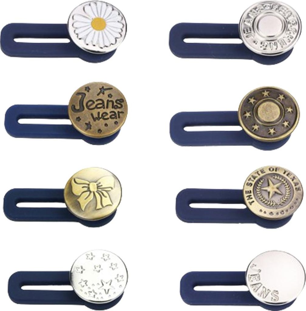 Stück Bundverlängerungsknöpfe, Taillenverlängererknopf, Jeans Einziehbarer Knopf, Metall Hosenknopfverlängerungsknöpfe, Bunderweiterungsknöp...