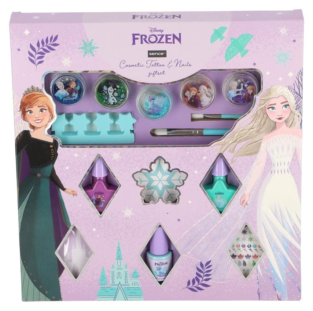 Frozen Geschenkset Tattoo & Nägel 13-teilig Disney Nagelset