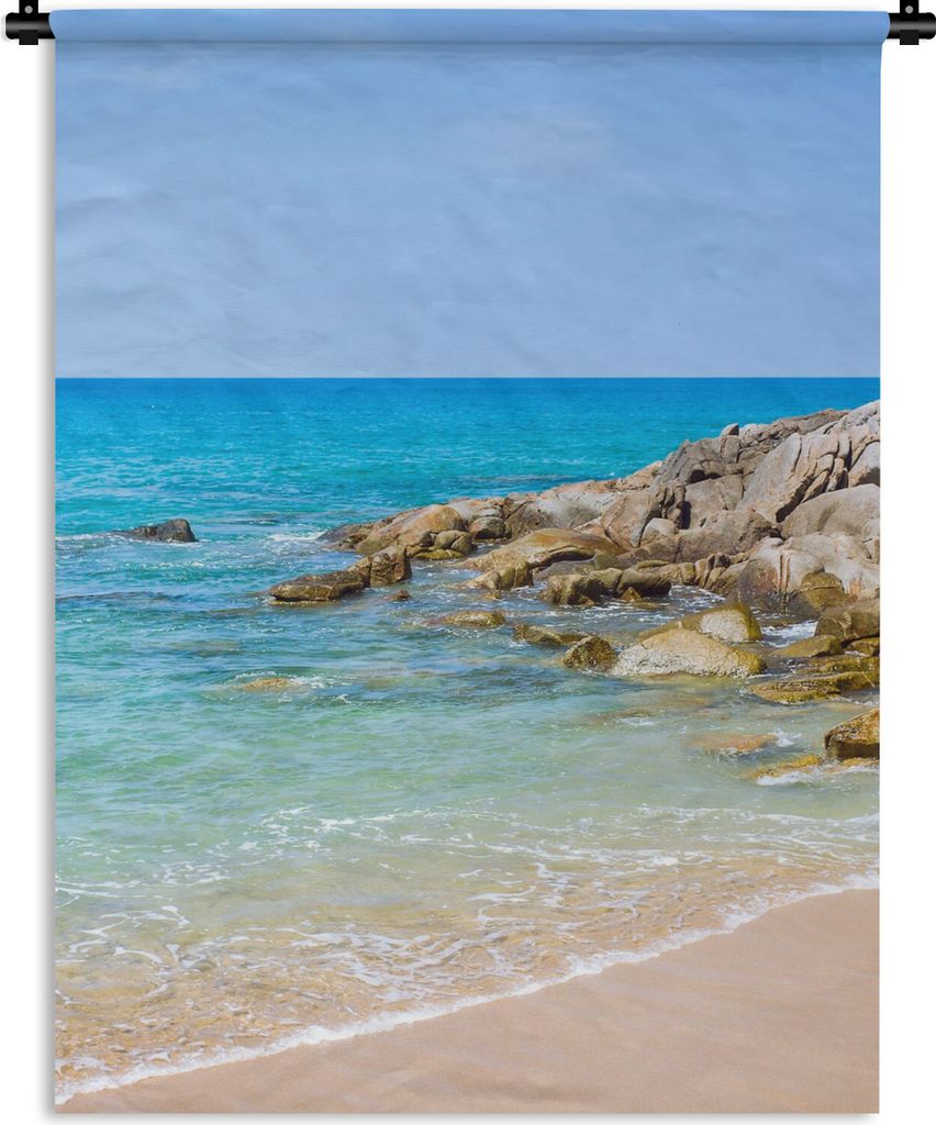 MuchoWow Wandteppich Wandbehang Strand - Meer - Tropisch - Sommer 150x200 cm Tapisserie Dekoration Wandtuch - Wandaufhängung - Moderner