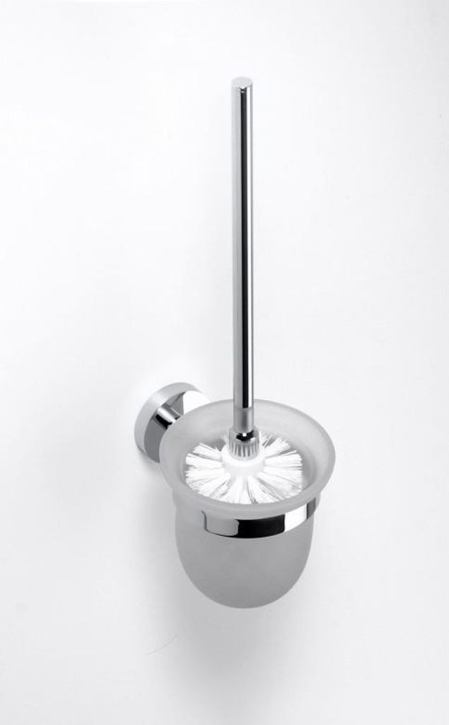 Goupillon de toilettes en verre brosse blanche OMEGA Image du produit 