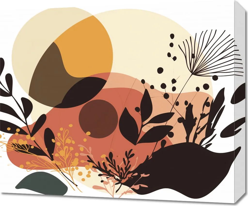 Offerta Quadro 60x50 cm Tramonto Giardino - Tela Canvas Resistente