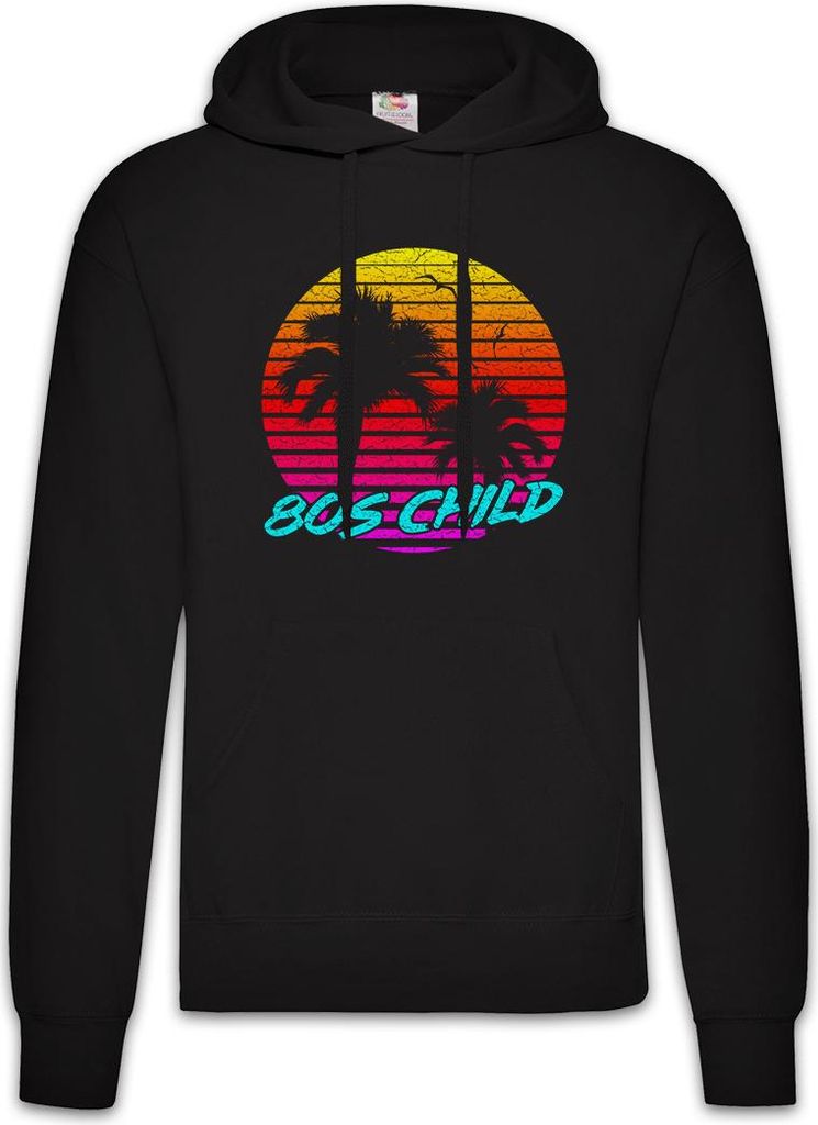 Urban Backwoods 80s Child, Herren Hoodie, Farbe: Schwarz, Größe: XL