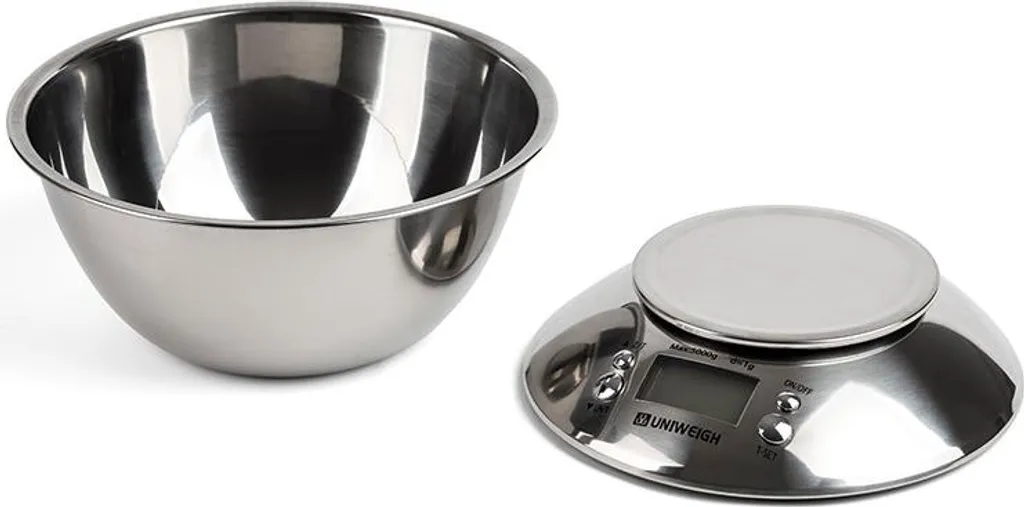 INF Silver Balance de Cuisine Électronique avec Minuterie et Thermomètre