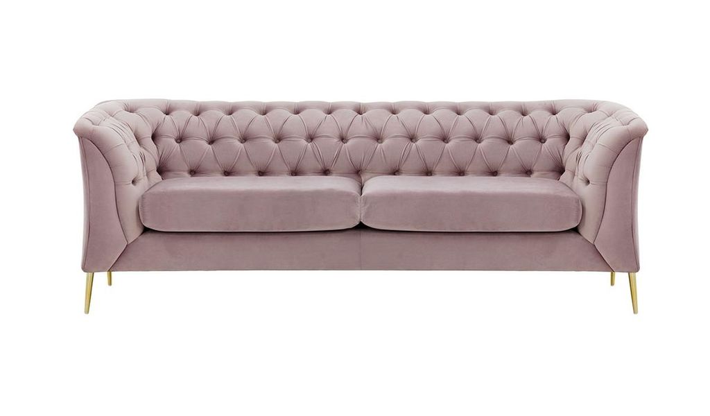 SLF24 - 2,5-Sitzer Sofa Chesterfield Modern - helllila - Velluto 14