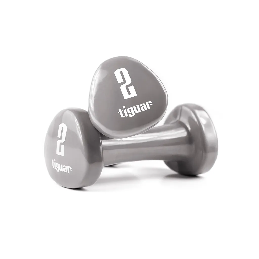 Haltères de 2.0 kg tiguar BOX en vinyle pour pilates et renforcement