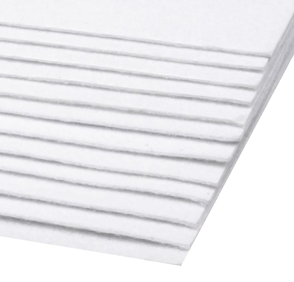 1 Bastelfilz Bogen DIN A4, ca. 2mm, 300g/m² feste Qualität weiß