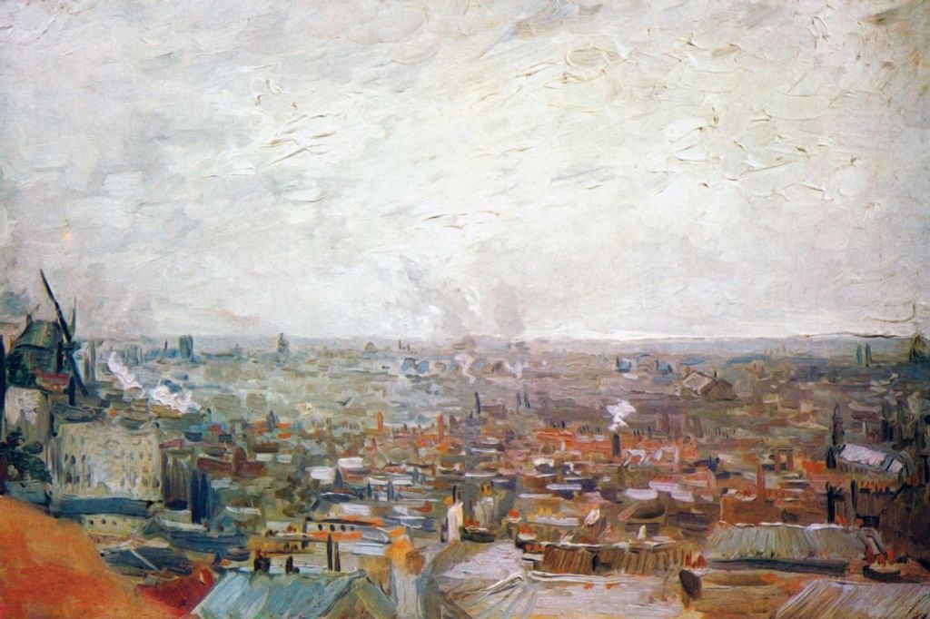 Vincent Van Gogh Kunstdruck Bild - Blick Auf Paris Vom Montmartre, 1886 (80 x 120 cm)