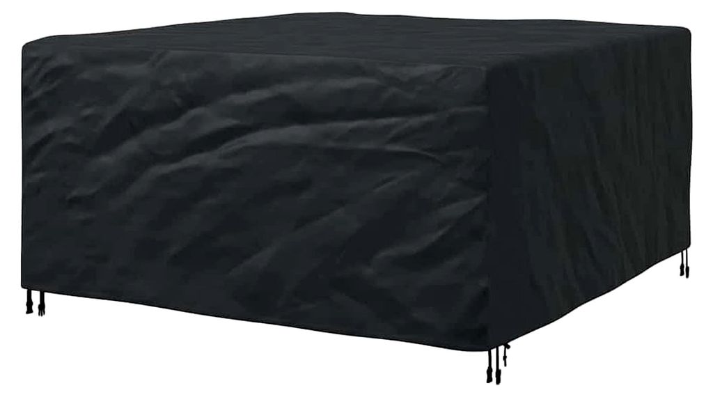 Möbelbezug Uni Schwarz 180 x 190 x 85 cm 420D, Garten-Schutz, rechteckige Abdeckung für Möbel, wetterfest, UV-beständig, wasserdicht