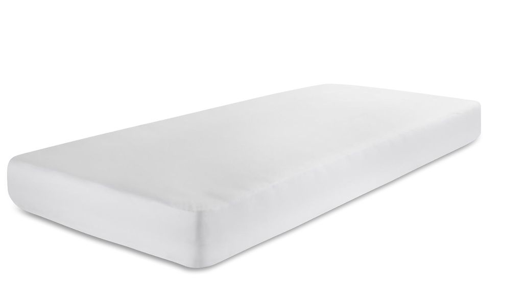 Dormisette Standard wasserdichtes Molton-Spannbetttuch Q134 Farbe weiß Größe 100/220 cm