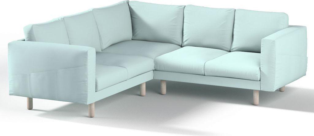 Dekoria Bezug für Norsborg 4-Sitzer Ecksofa, hellblau, Norsborg 4-Sitzer Ecksofabezug