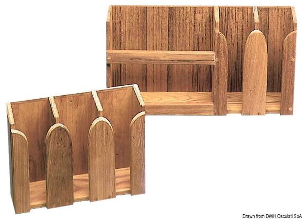 Teek Becherhalter 312x108x250 mm - Osculati 71.602.04