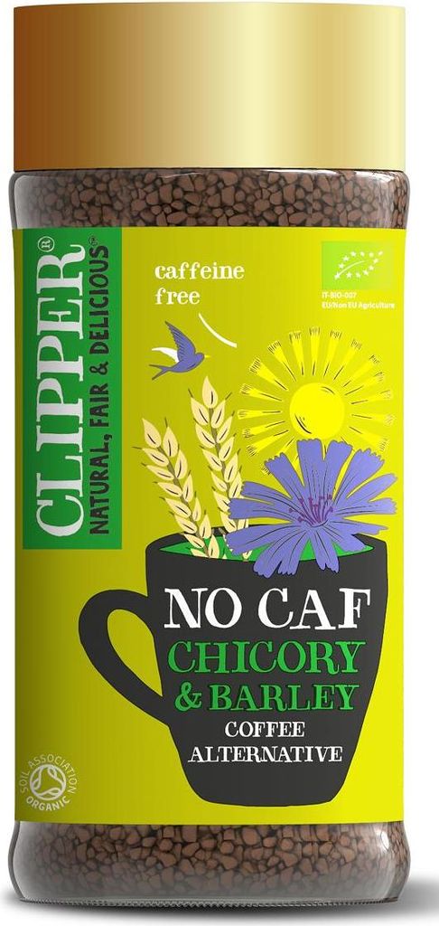 KAWA ZBOŻOWA INSTANT Z JĘCZMIENIEM I CYKORIĄ BIO 100 g - CLIPPER