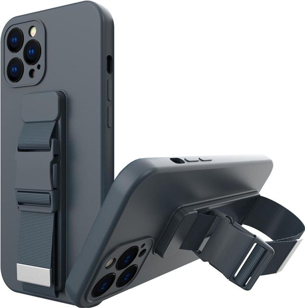 Custodia in silicone con cordino per Samsung Galaxy A23 blu Immagine del prodotto 