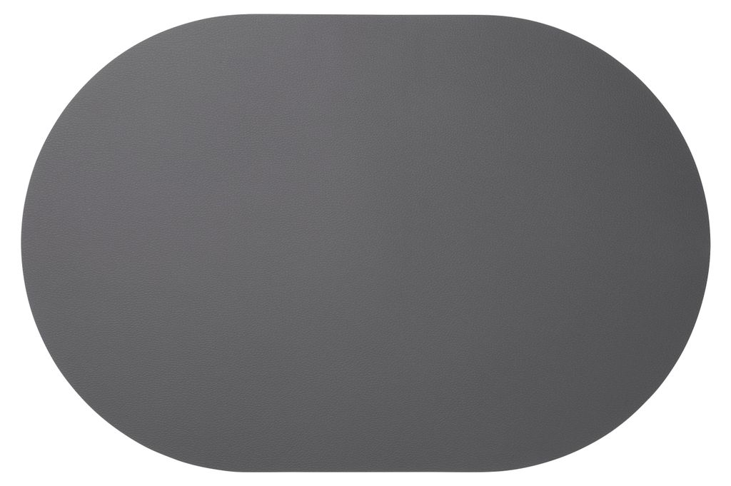 ASA Tischset oval, basalt LEATHER 49,5 x 33 cm, Lederoptik Produktbild 