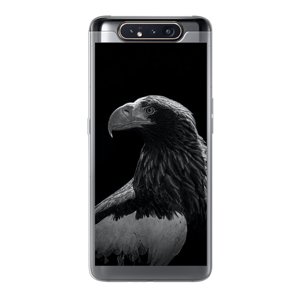 MuchoWow Handyhülle Schutzhülle Hülle für Samsung Galaxy A80 Adler - Nahaufnahme - Schnabel Silikon Softcase Handy Hülle - Schutzdeckel