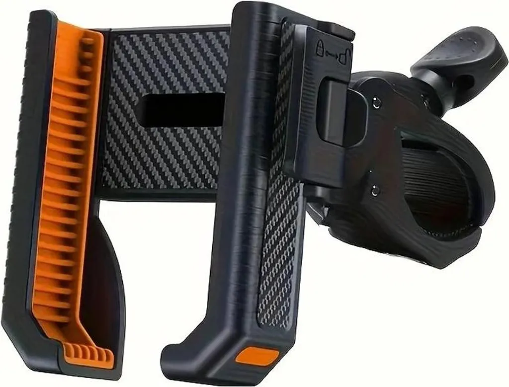 Support de smartphone universel antichoc orange pour guidon réglable