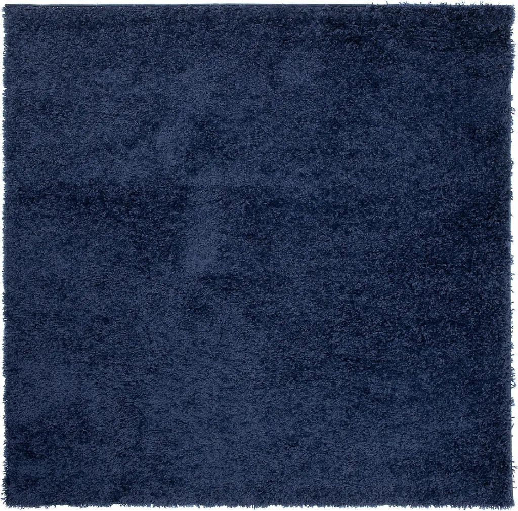 Tapis Bleu Foncé 200x200 cm Certifié OEKOTEX Collection ESSENCE