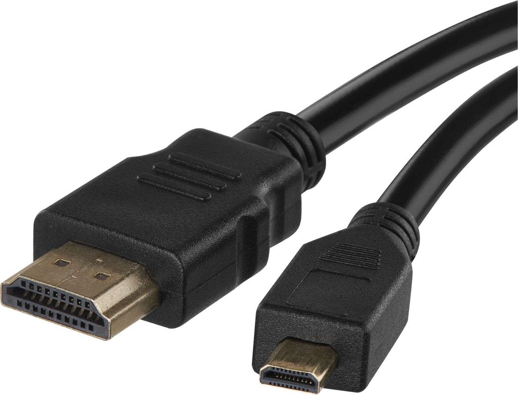 EMOS High Speed HDMI 2.0 Kabel mit Ethernet 1,5 m, 18 Gbit/s Ultra HD, 4K, 3D, ARC Unterstützung, A-Stecker auf Micro-HDMI (D-Typ), S10103
