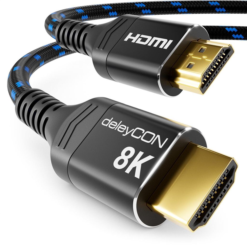 deleyCON 1m 8K HDMI 2.1b Kabel 48G Ultra Highspeed 8K@60Hz Produktbild 