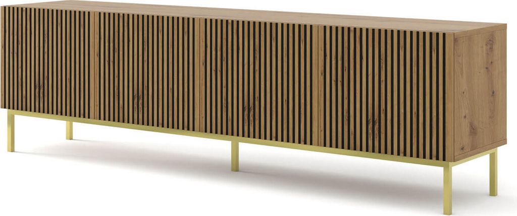 TV Schrank RAVENNA F 200 cm 4D rahmen ARTISAN EICHE / Produktbild 