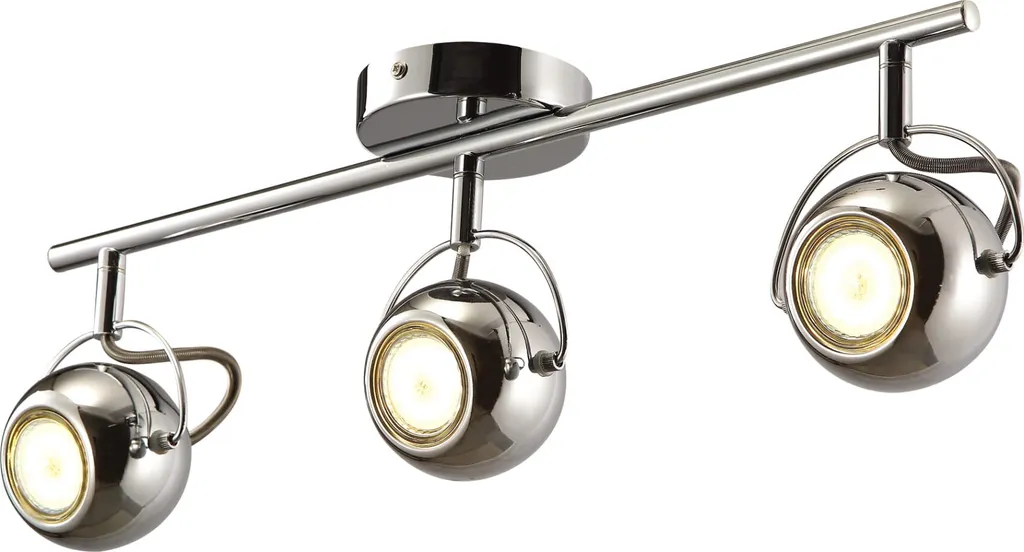Luminaire de Plafond SALVA Idéal Cuisine et Salon 3 Spots Chromés